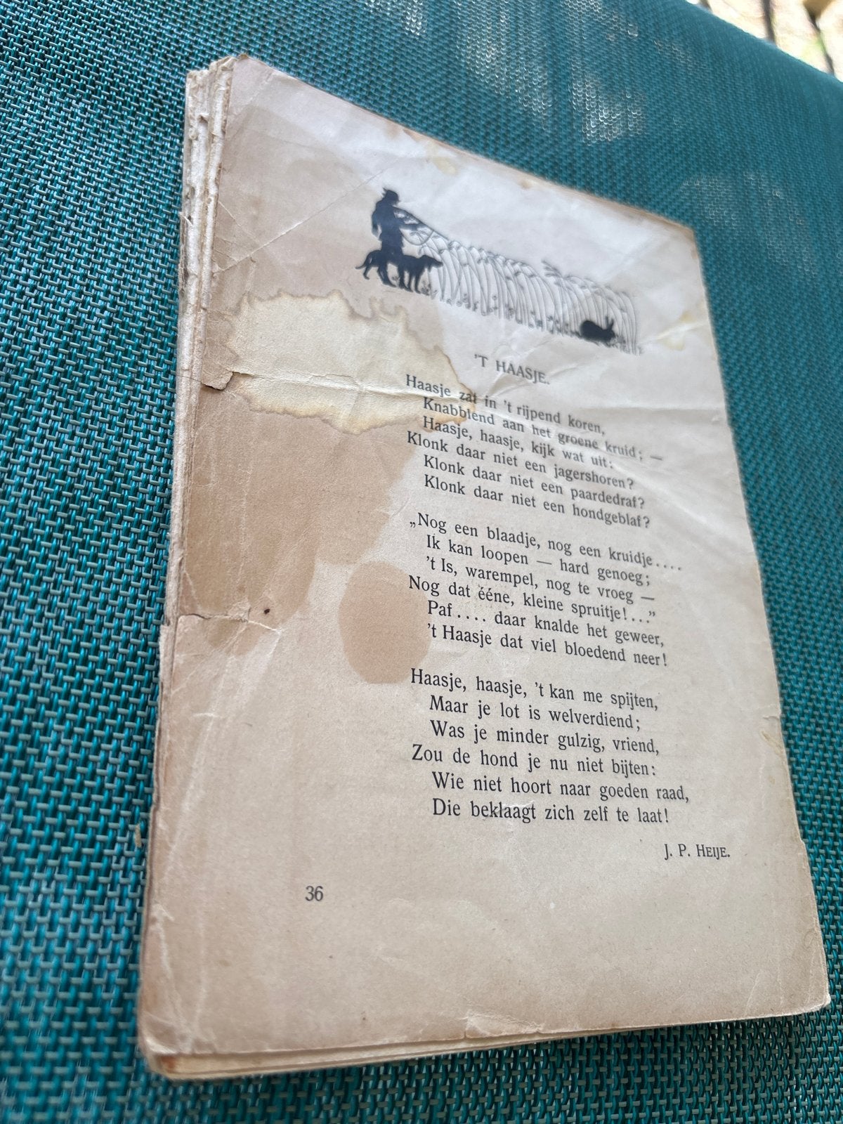 Oud kinderboekje met gedichtjes - J.P. Heije, Ophalen of Verzenden, Gelezen, Fictie algemeen