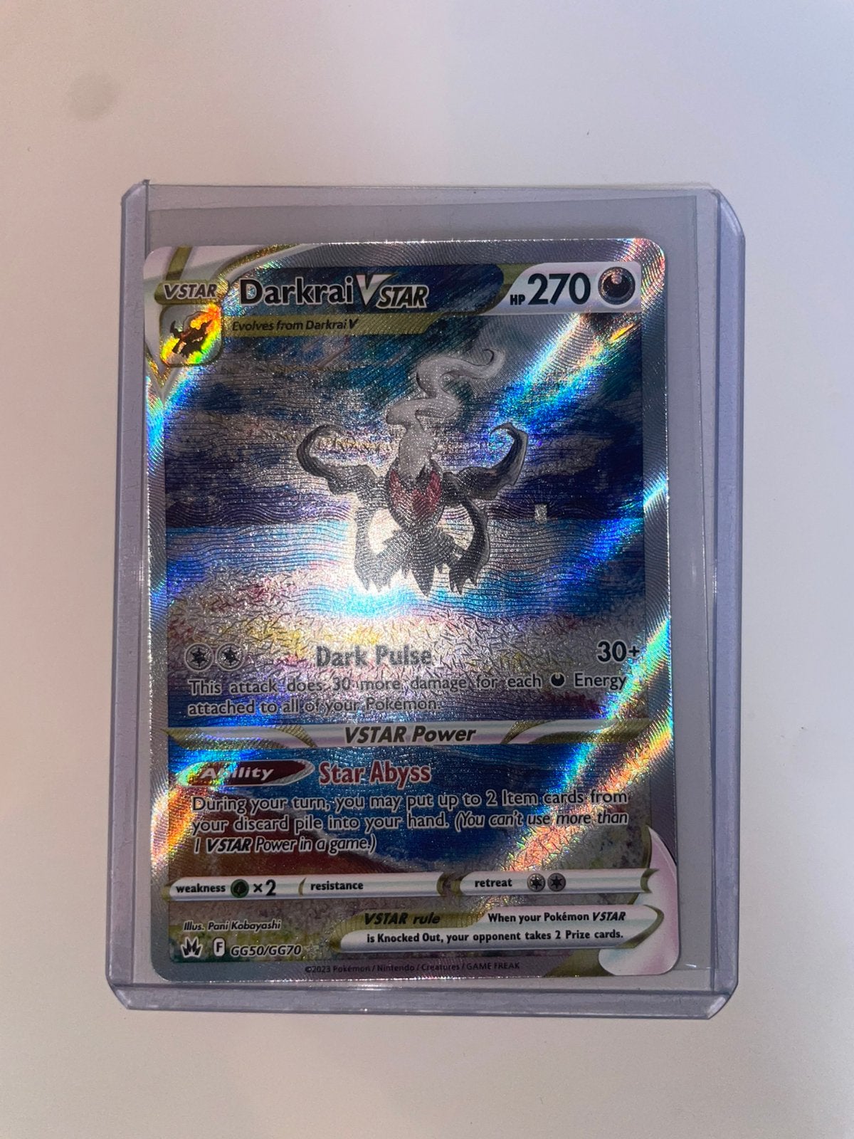 Pokémon Darkrai VSTAR GG50/GG70 – Crown Zenith, Ophalen of Verzenden, Zo goed als nieuw