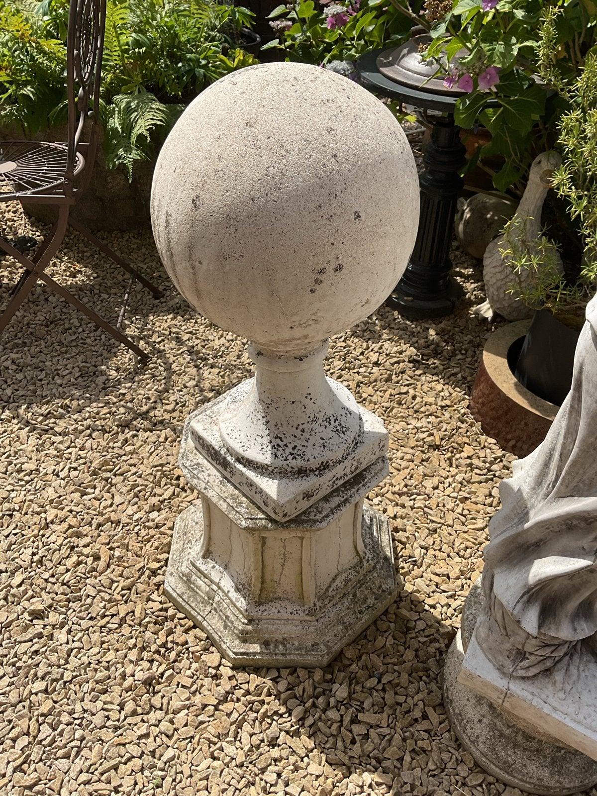 Decoratieve Tuinbol van Steen - Klassiek en Weerbestendig, Tuin en Terras, Tuinbeelden, Ophalen, Gebruikt, Beton, Abstract beeld