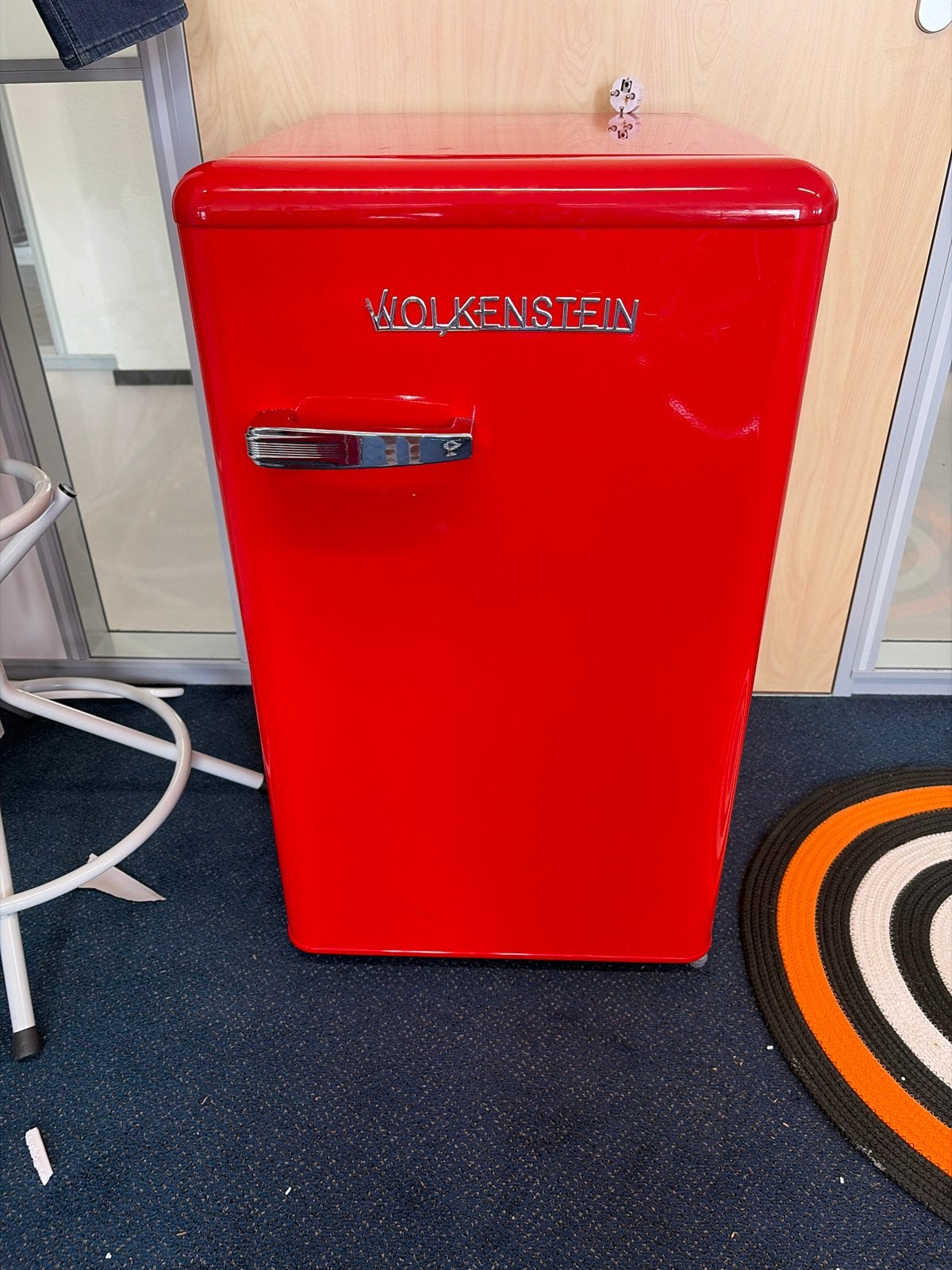 Wolkenstein Koelkast met vriesvak - Rood, Gebruikt, Minder dan 75 liter, 45 tot 60 cm, Met vriesvak