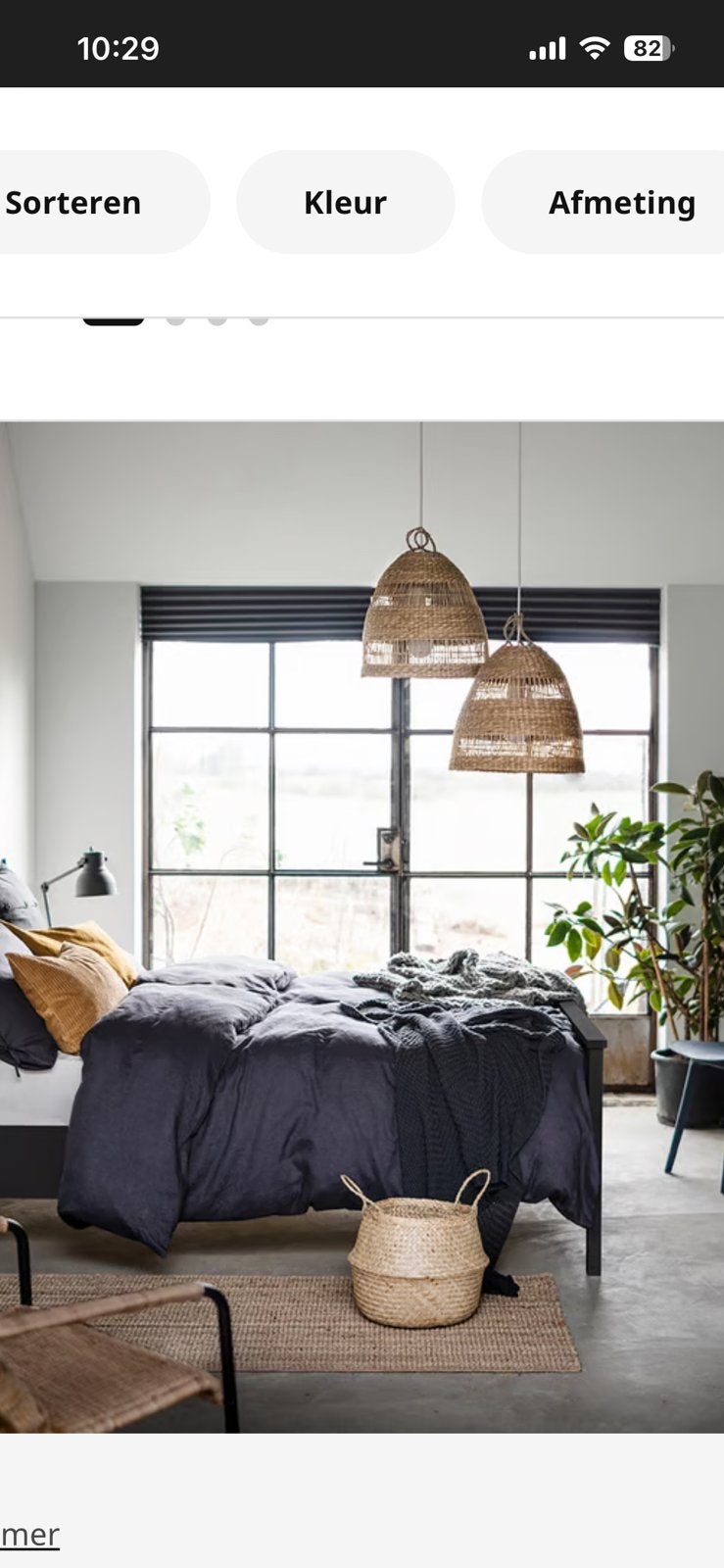 Ikea zeegras hanglamp Torared groot zgan, Ophalen, Zo goed als nieuw