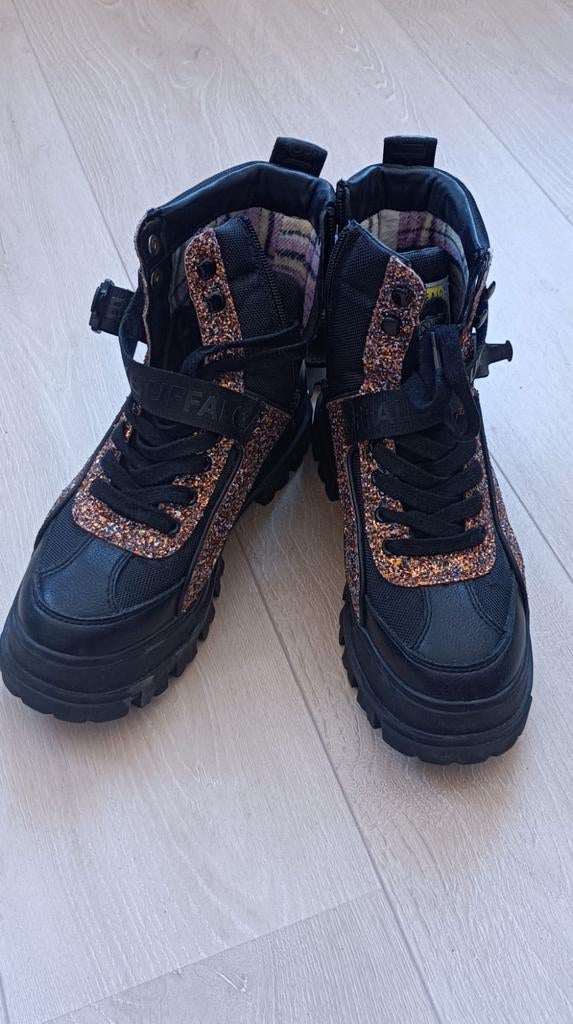 Buffalo Aspha Maat 40 - Zo goed als nieuw, Zwart, Ophalen of Verzenden, Buffalo, Sneakers of Gympen