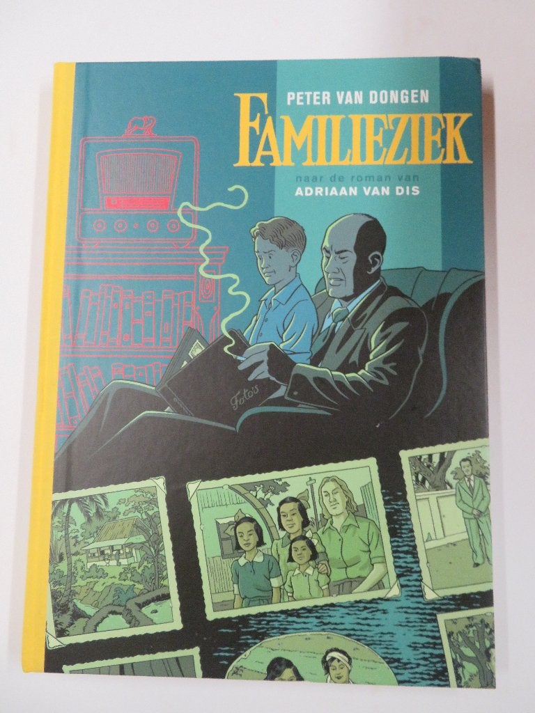 Familieziek - P. v Dongen (Gesigneerd + tekening A. van Dis), Boeken, Ophalen of Verzenden, Gelezen, Peter van Dongen (naar Adriaan van Dis)