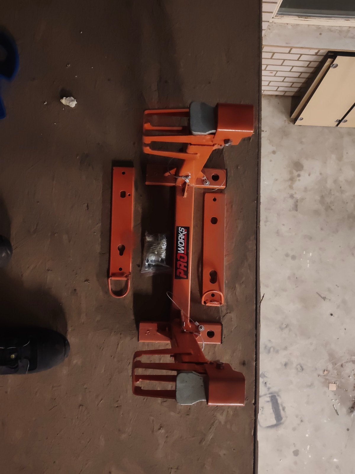 Proworks Motorfiets Voorwielklem / Wielsteun Oranje, Ophalen of Verzenden, Gebruikt