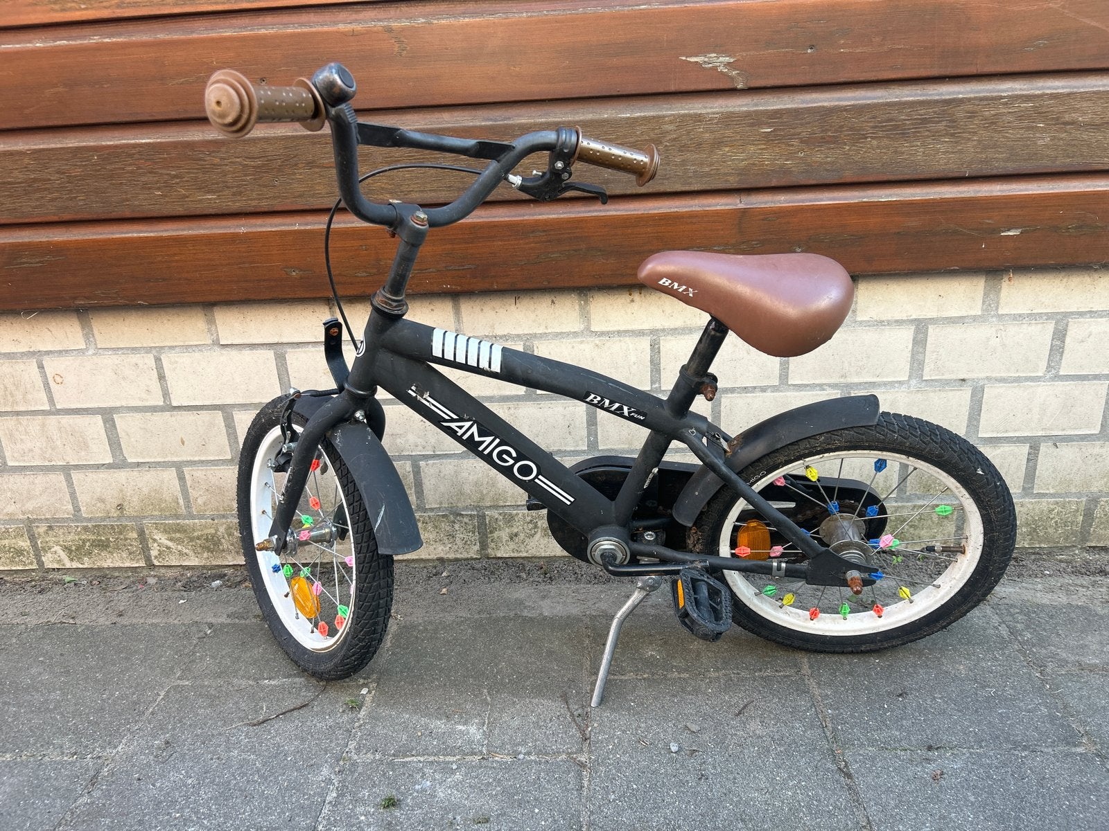 Amigo BMX kinderfiets - 16 inch, Ophalen, Gebruikt, Terugtraprem, 16 tot 20 inch
