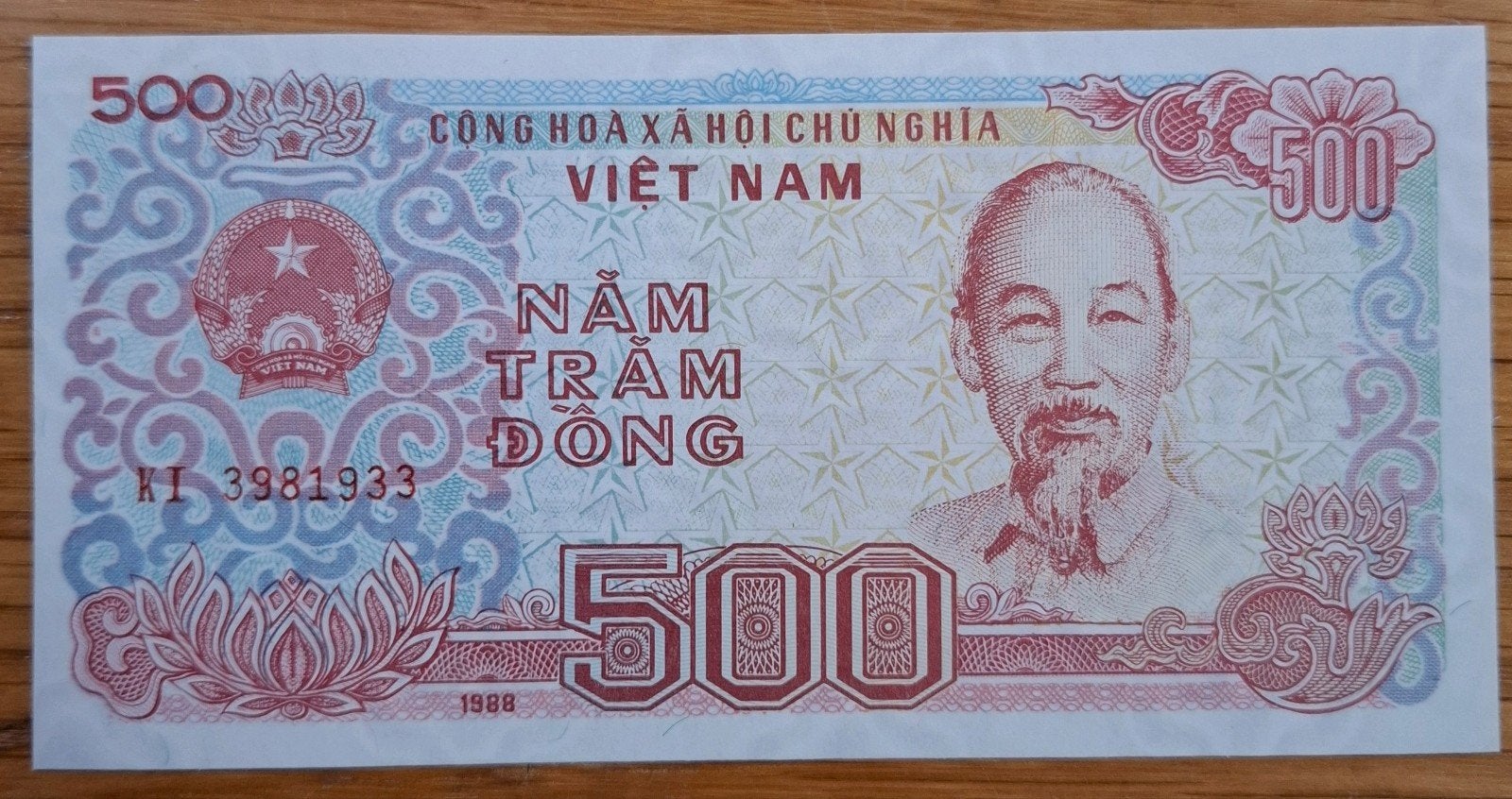 113# Vietnam 500 Dong 1988 P101, Ophalen of Verzenden, Zuidoost-Azië