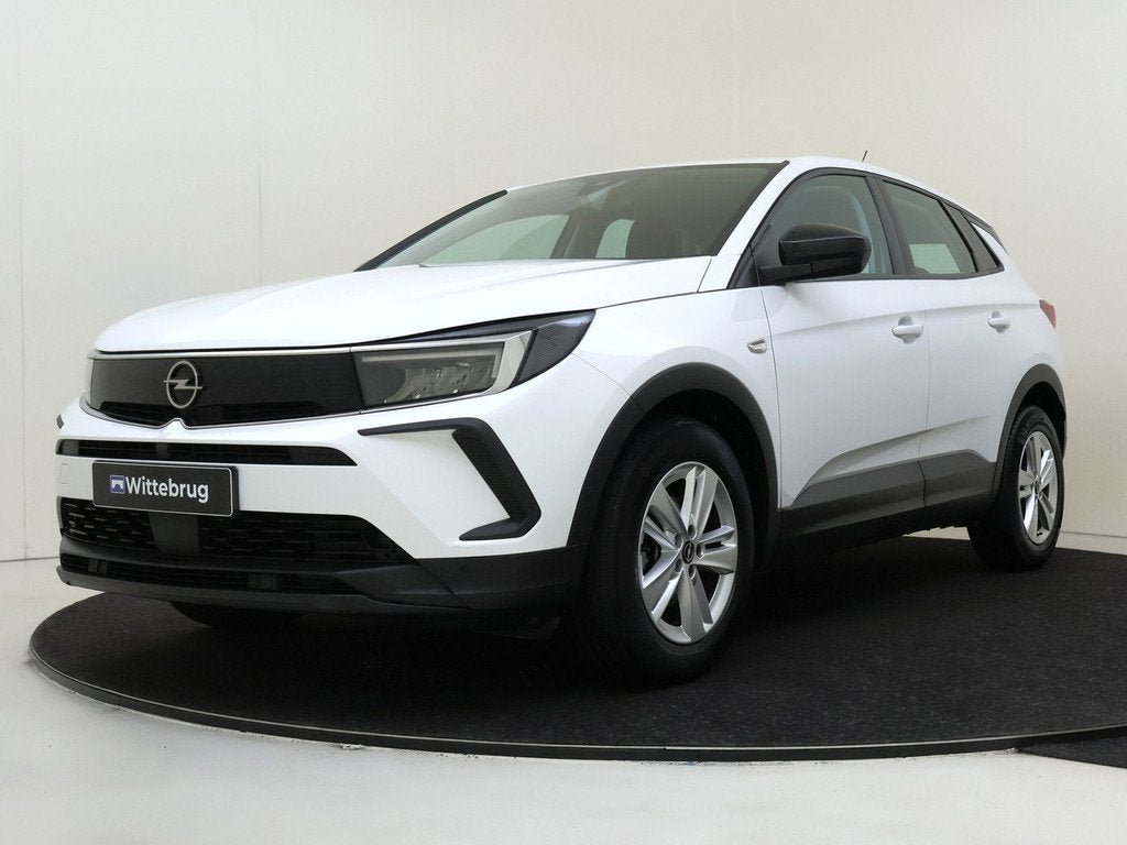 Opel Grandland 1.2 Turbo Edition Apple Carplay | Android aut, Auto's, Opel, Gebruikt, 1199 cc, Wit, Bedrijf