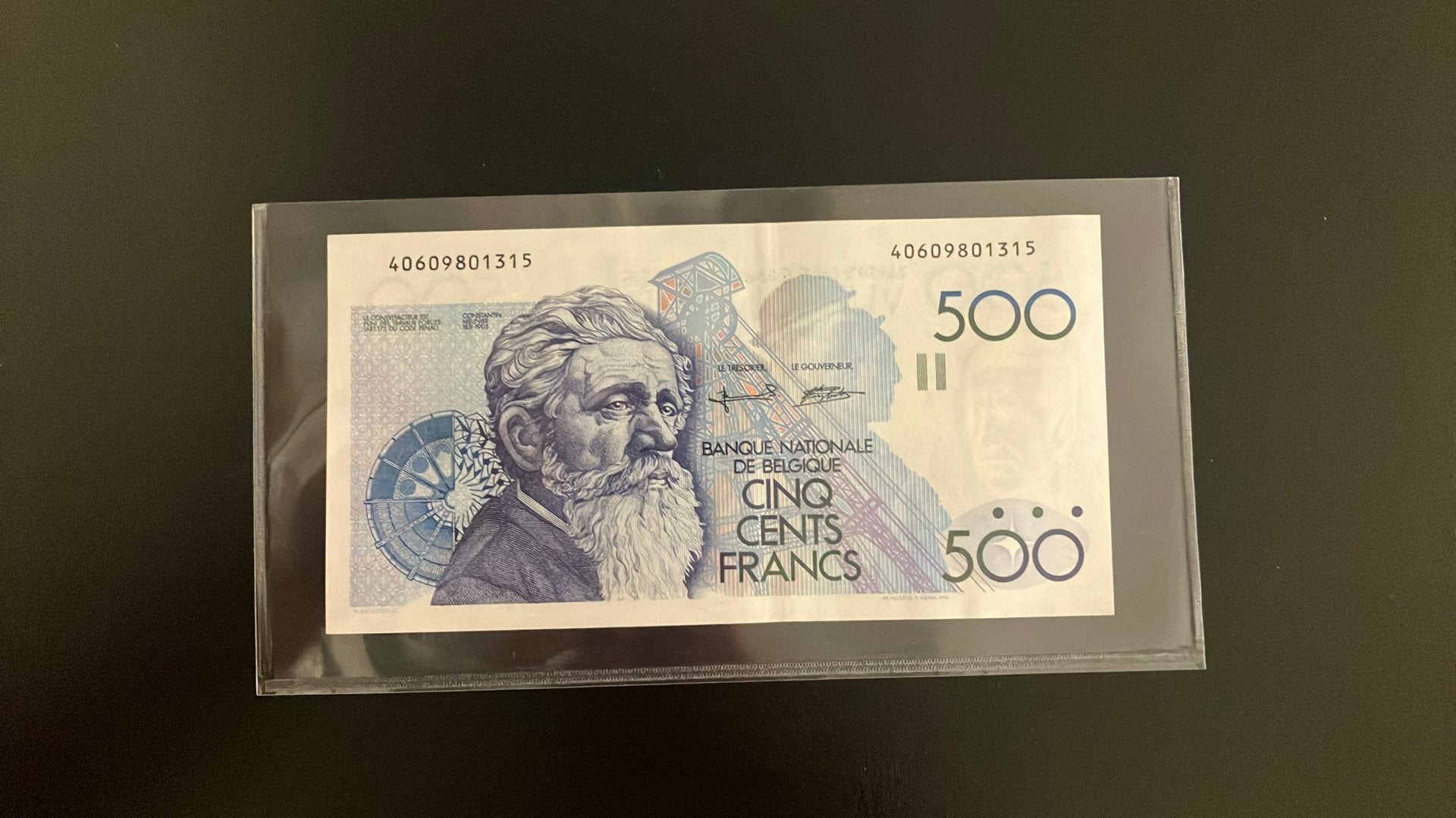 500 francs Belgie - Meunier 1992/1998 - XF+, Postzegels en Munten, Ophalen of Verzenden