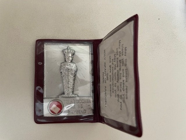 Vintage Devotie reis plaquette. Santo Bambino. Rome., Antiek en Kunst, Ophalen