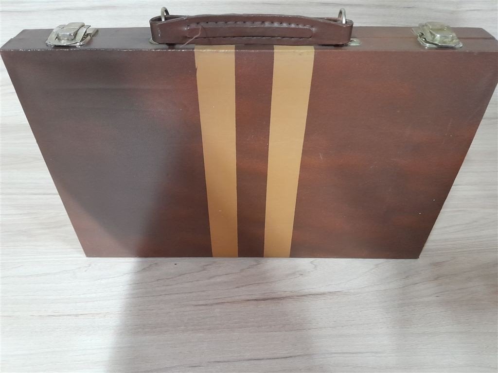 Backgammon in koffer - s3035, Hobby en Vrije tijd, Verzenden, Zo goed als nieuw