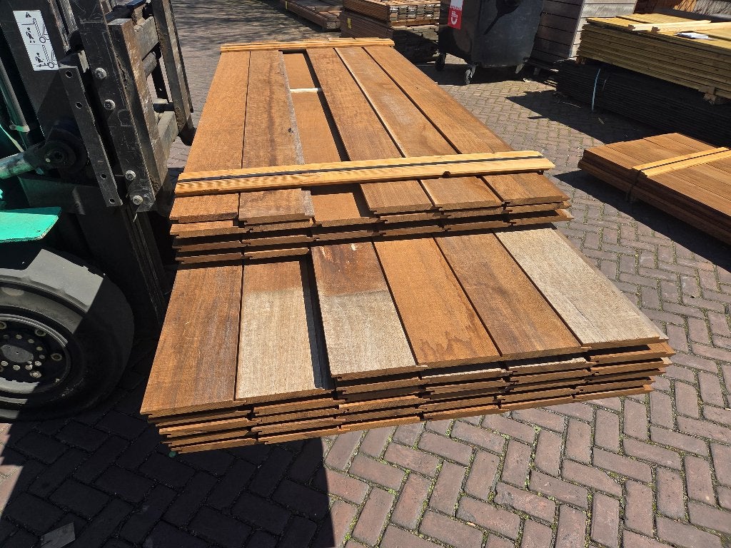 26.8 m2 Hardhout Rabat - Fijnbezaagd - nr: HP125, Tuin en Terras, Palen, Balken en Planken, Ophalen, Planken, Nieuw, Hardhout