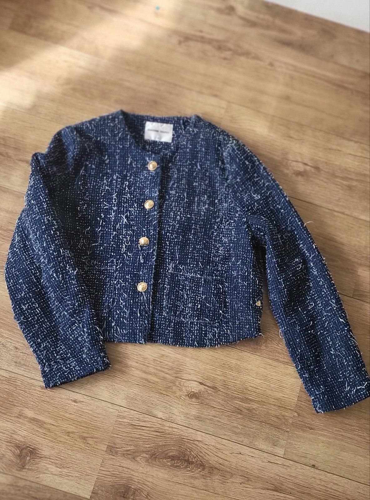 Fabienne chapot mt 40 blazer/ jasje denim, Maat 38/40 (M), Blauw, Ophalen of Verzenden, Zo goed als nieuw