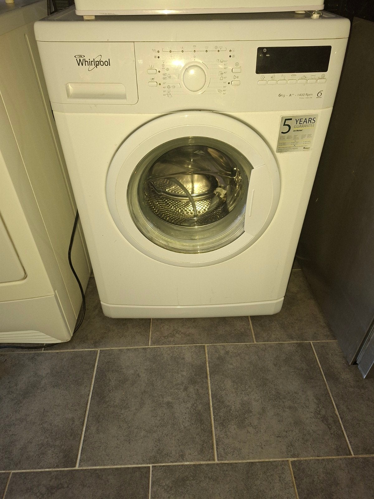 Whirlpool wasmachine (6kg), Ophalen, Gebruikt, 85 tot 90 cm, 1200 tot 1600 toeren