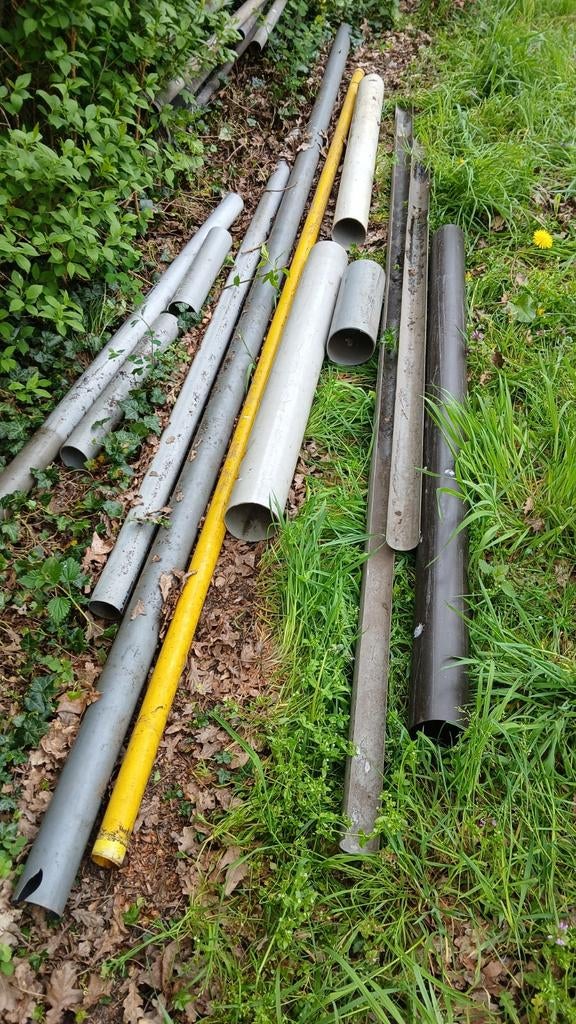 Pvc pijpen en dakgoot, Doe-het-zelf en Verbouw, Metalen, Ophalen, Gebruikt, Overige metalen