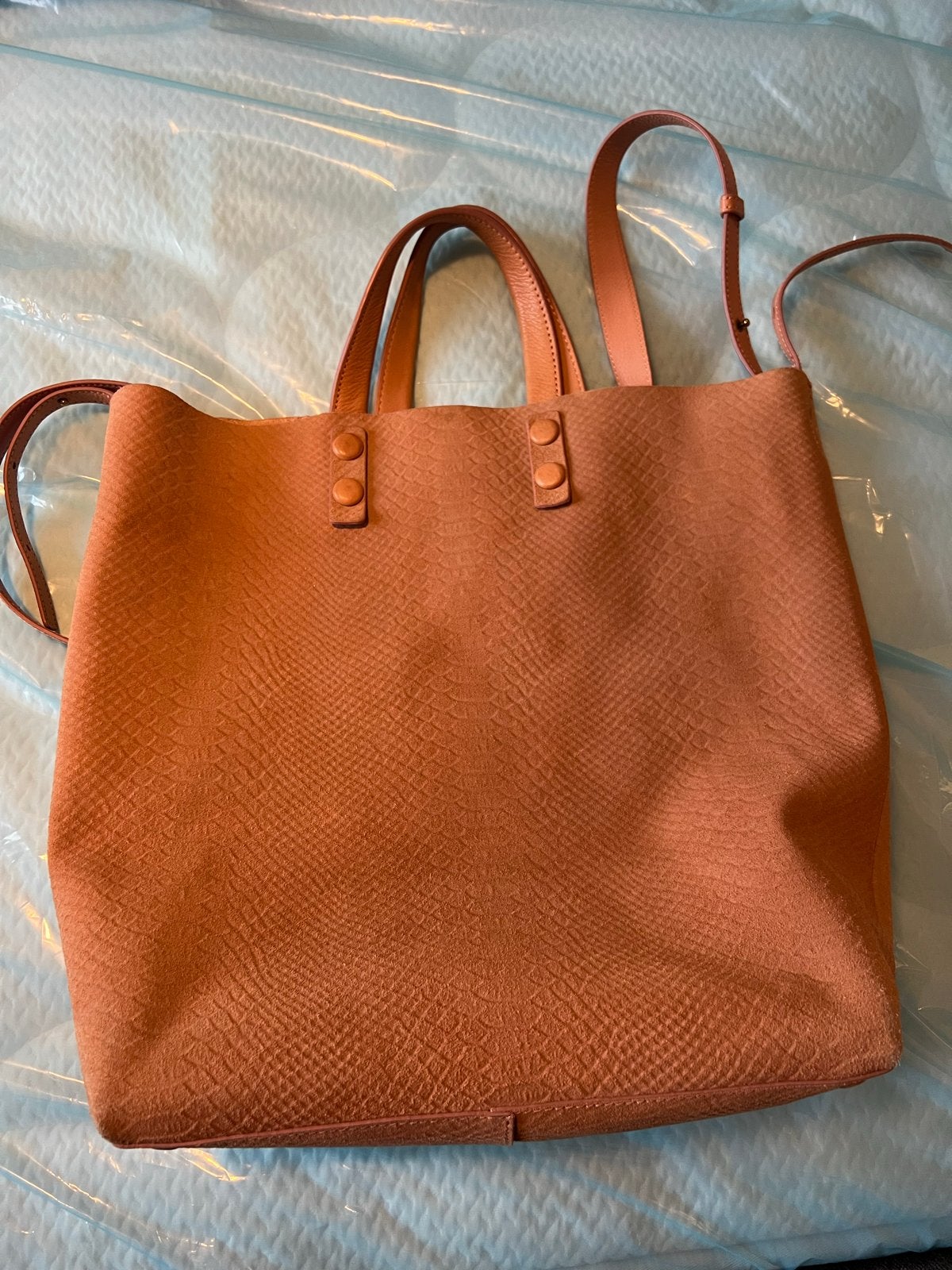 Marco Polo Leren Tas - Zalmroze - Zeer Nette Staat, Sieraden, Tassen en Uiterlijk, Verzenden, Zo goed als nieuw, Roze, Handtas