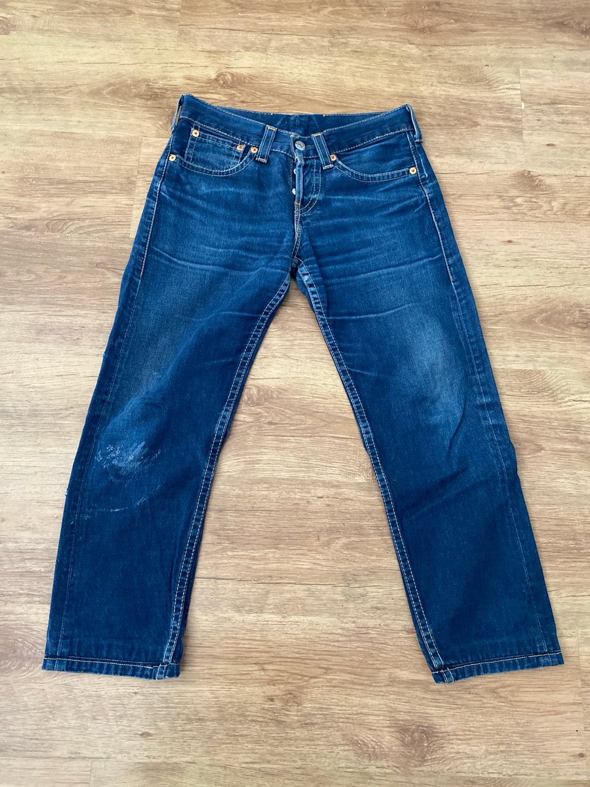 Levi's 501 Jeans - Klassieke Blauwe Denim maat 38/40, Ophalen of Verzenden, Gedragen, Blauw, W27 (confectie 34) of kleiner