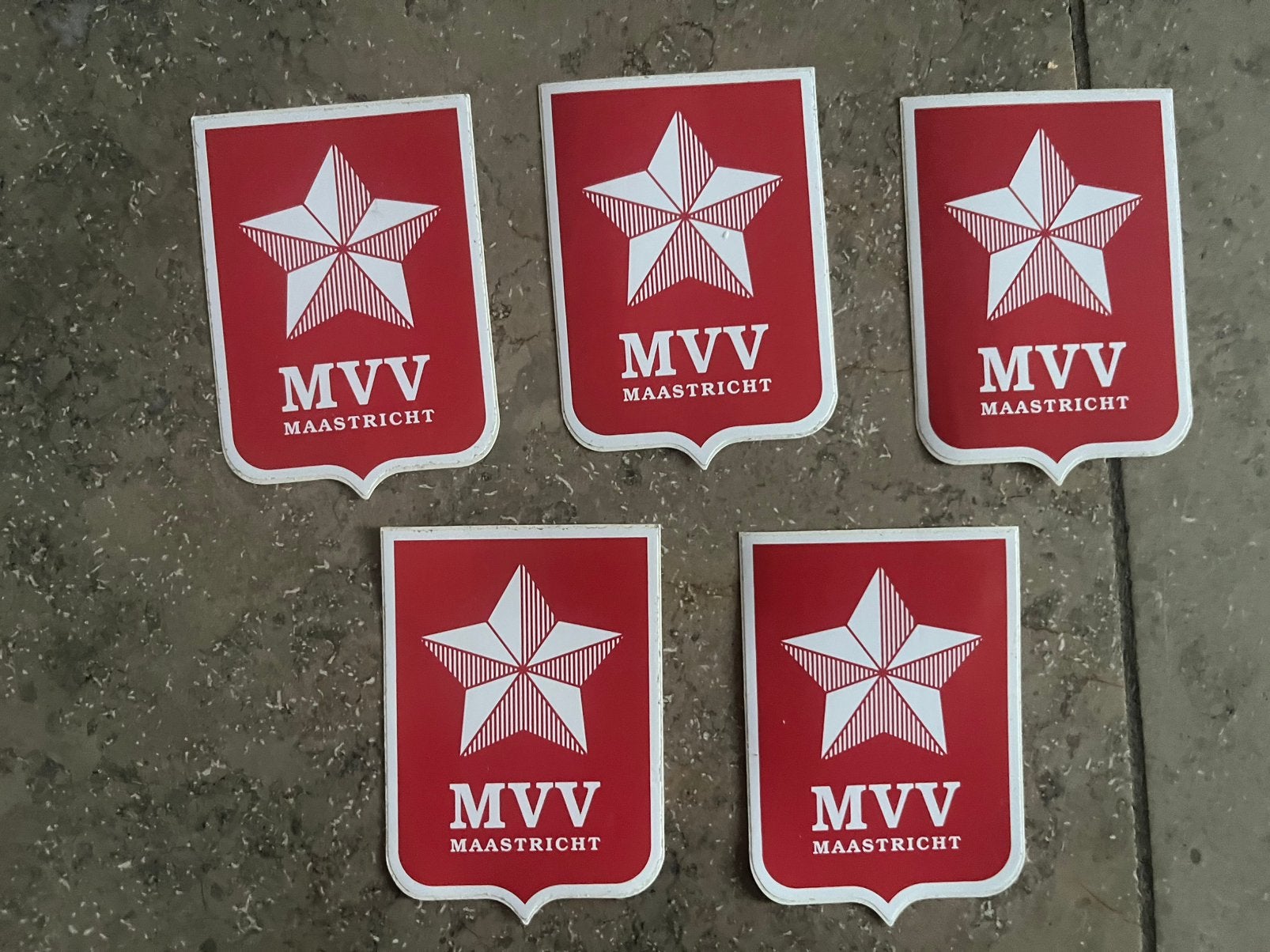 5 stickers MVV, Verzenden, Zo goed als nieuw, Overige binnenlandse clubs, Poster, Plaatje of Sticker