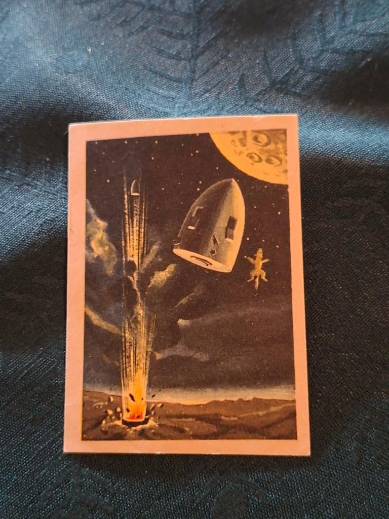Prentje/Chromo : Het reuzenkanon van Jules Verne, Gebruikt, Verzenden, Voor 1940, Prent