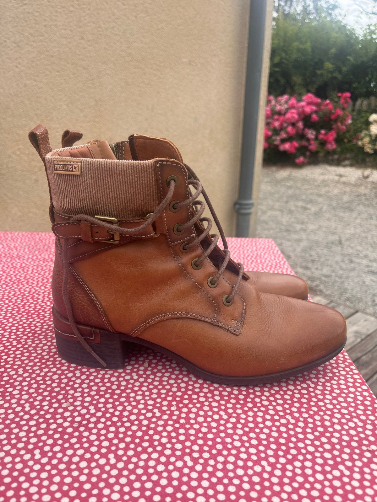 Pikolinos leren veterlaarzen - Maat 38, Kleding | Dames, Schoenen, Ophalen of Verzenden, Gedragen, Bruin, Lage of Enkellaarzen