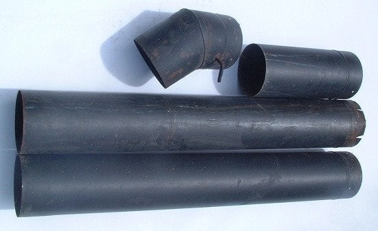 Kachelpijp Buis Tuinhaard Tuinkachel Smoorklep 150mm, Ophalen, Overige materialen, Gebruikt, Minder dan 2 meter