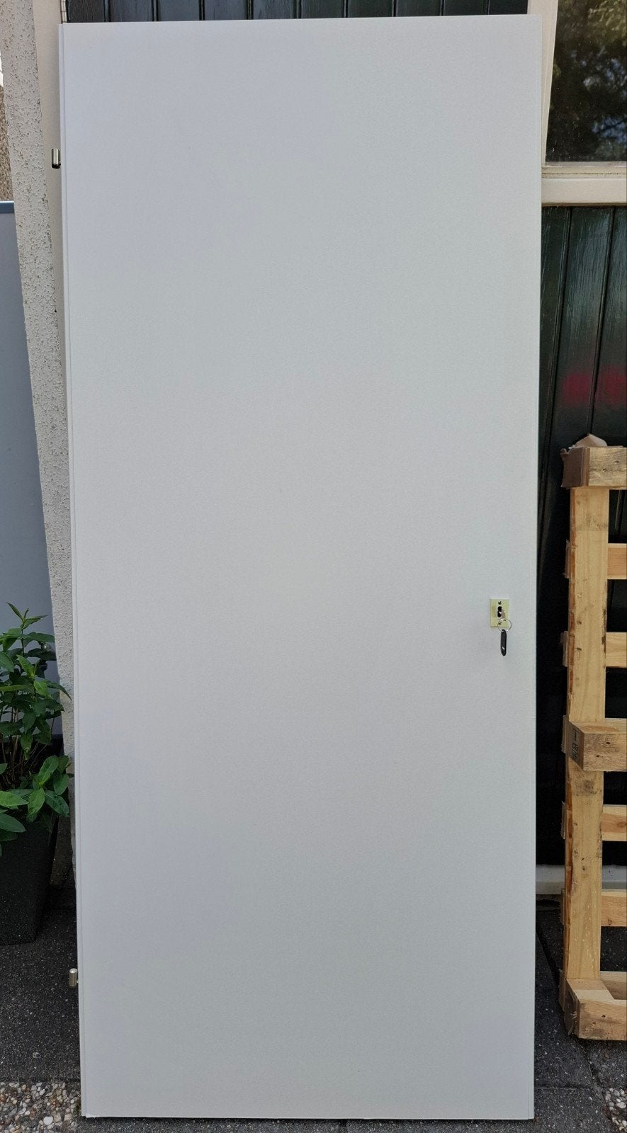 Binnendeur met sleutel. 83x201.5 cm. Opdek, linksdraaiend, Ophalen, Gebruikt, 80 tot 100 cm, Binnendeur