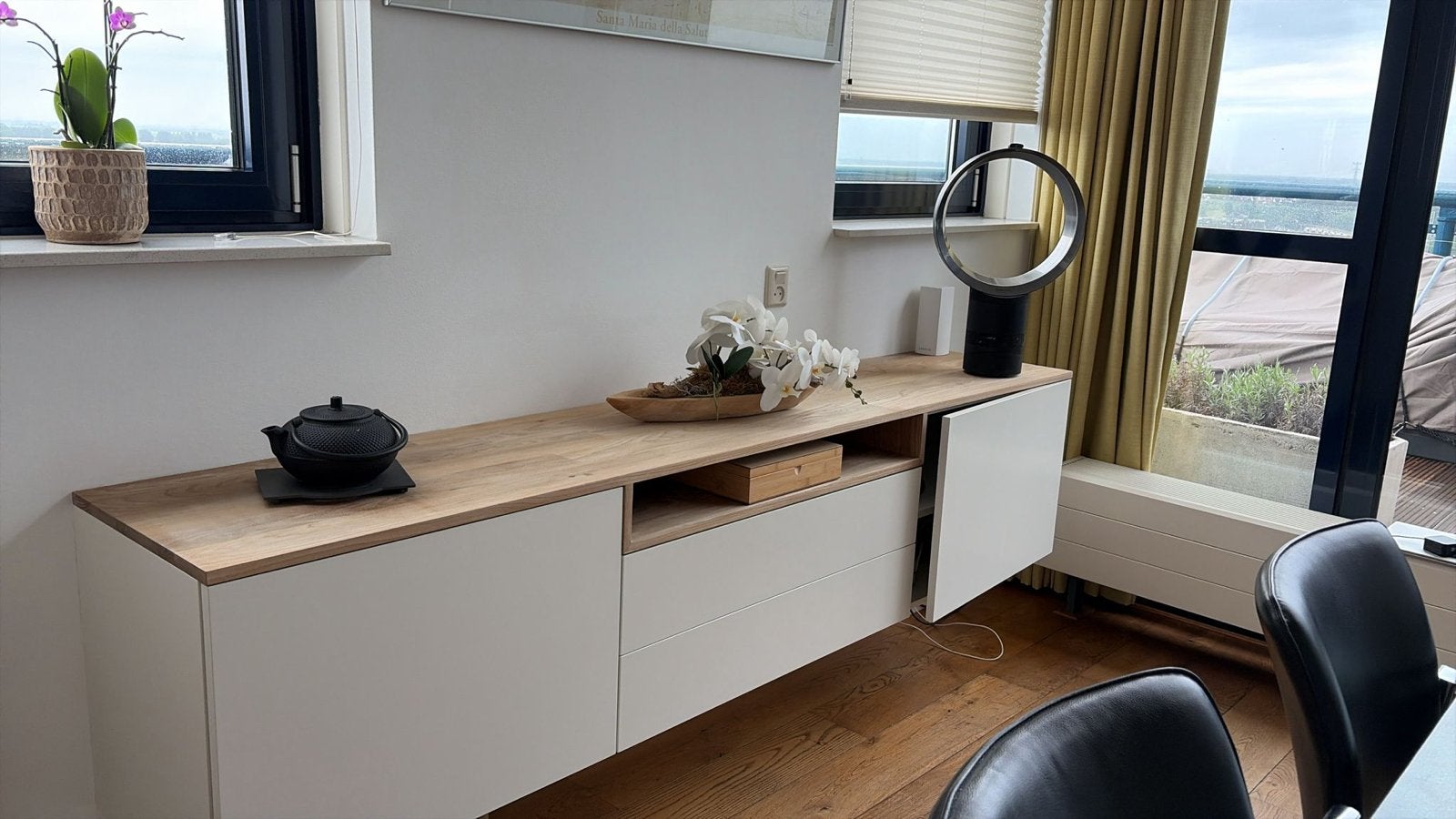 Interstar modern zwevend dressoir met lades en deuren, Ophalen, Met deur(en), Zo goed als nieuw, 200 cm of meer