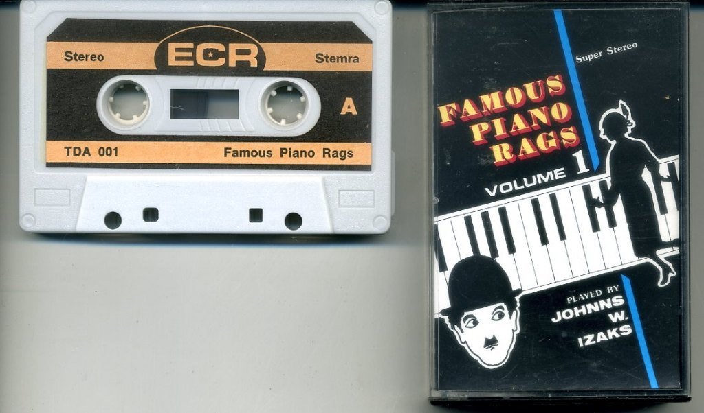 Famous Piano Rags played by Johnn W. Izaks volume 1 14 nrs, Ophalen of Verzenden, Zo goed als nieuw, 1 bandje, Origineel