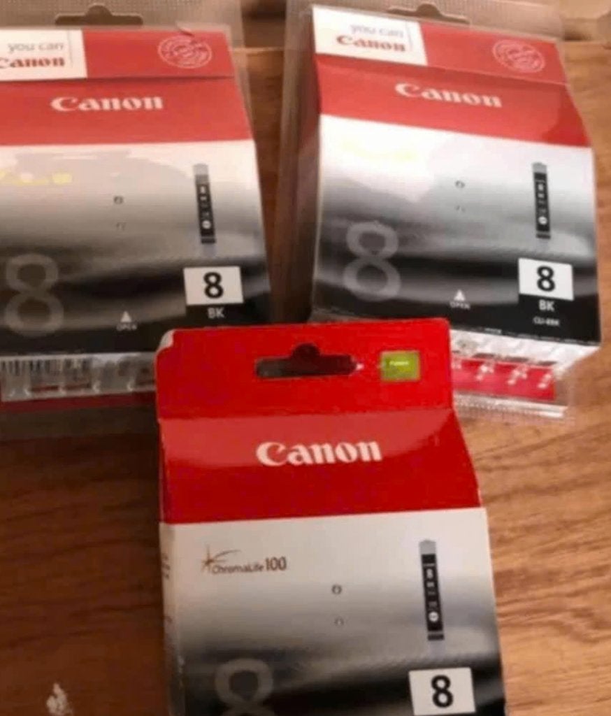 3 Cartridges Canon Chromalife 100 CLI-8BK € 8,- pst, Computers en Software, Ophalen of Verzenden, Nieuw, Cartridge, Canon