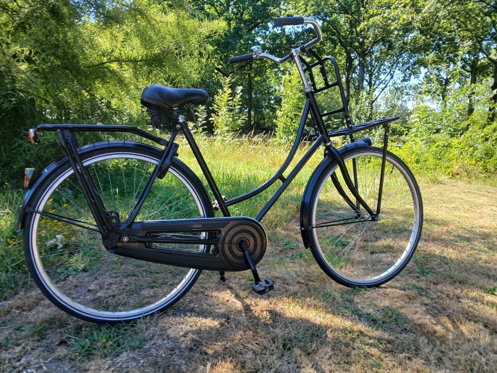 Nette nagekeken omafiets damesfiets met verlichting en slot, Terugtraprem, Onbekend, Ophalen of Verzenden, Onbekend