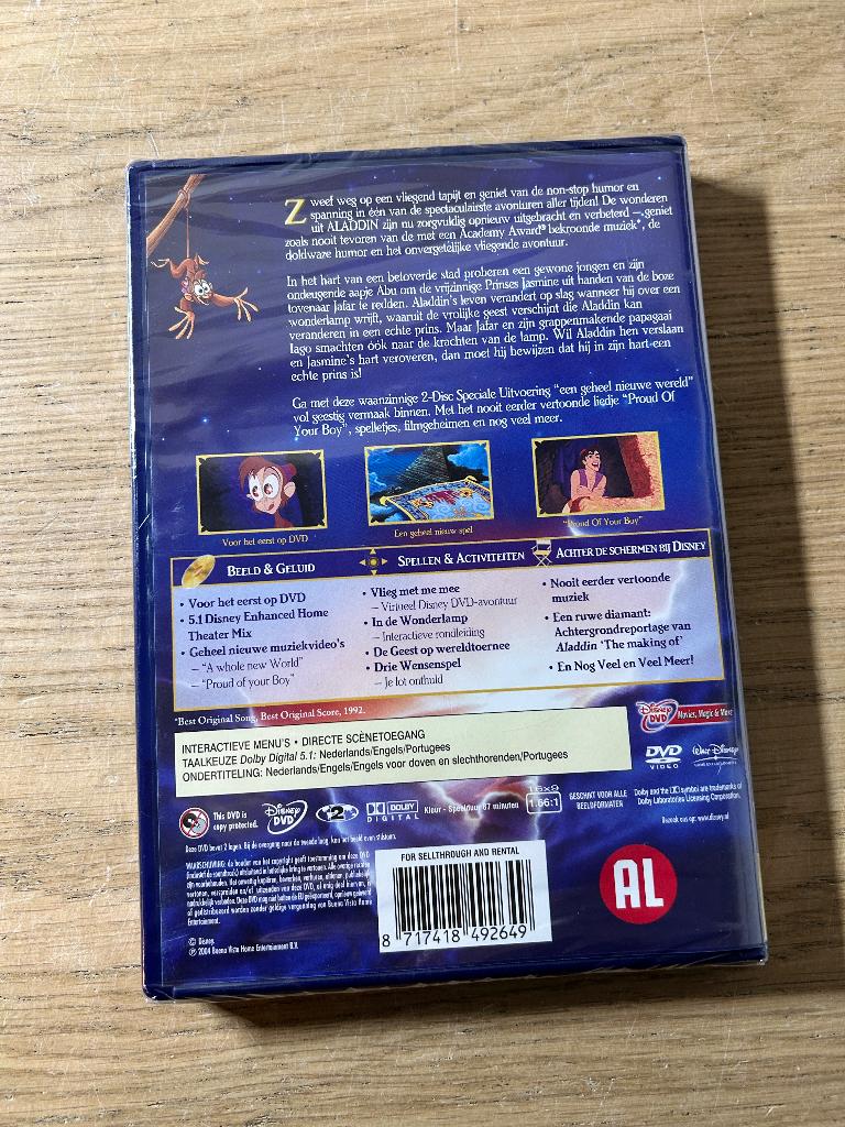 NIEUW | DVD Aladdin Deel 1, Alle leeftijden, Ophalen of Verzenden, Nieuw in verpakking, Europees