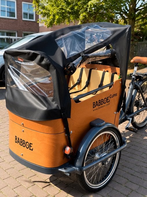 Babboe Curve elektrische bakfiets - 4 kinderen - compleet, Overige merken, 4 kinderen of meer, Gebruikt, Elektrisch