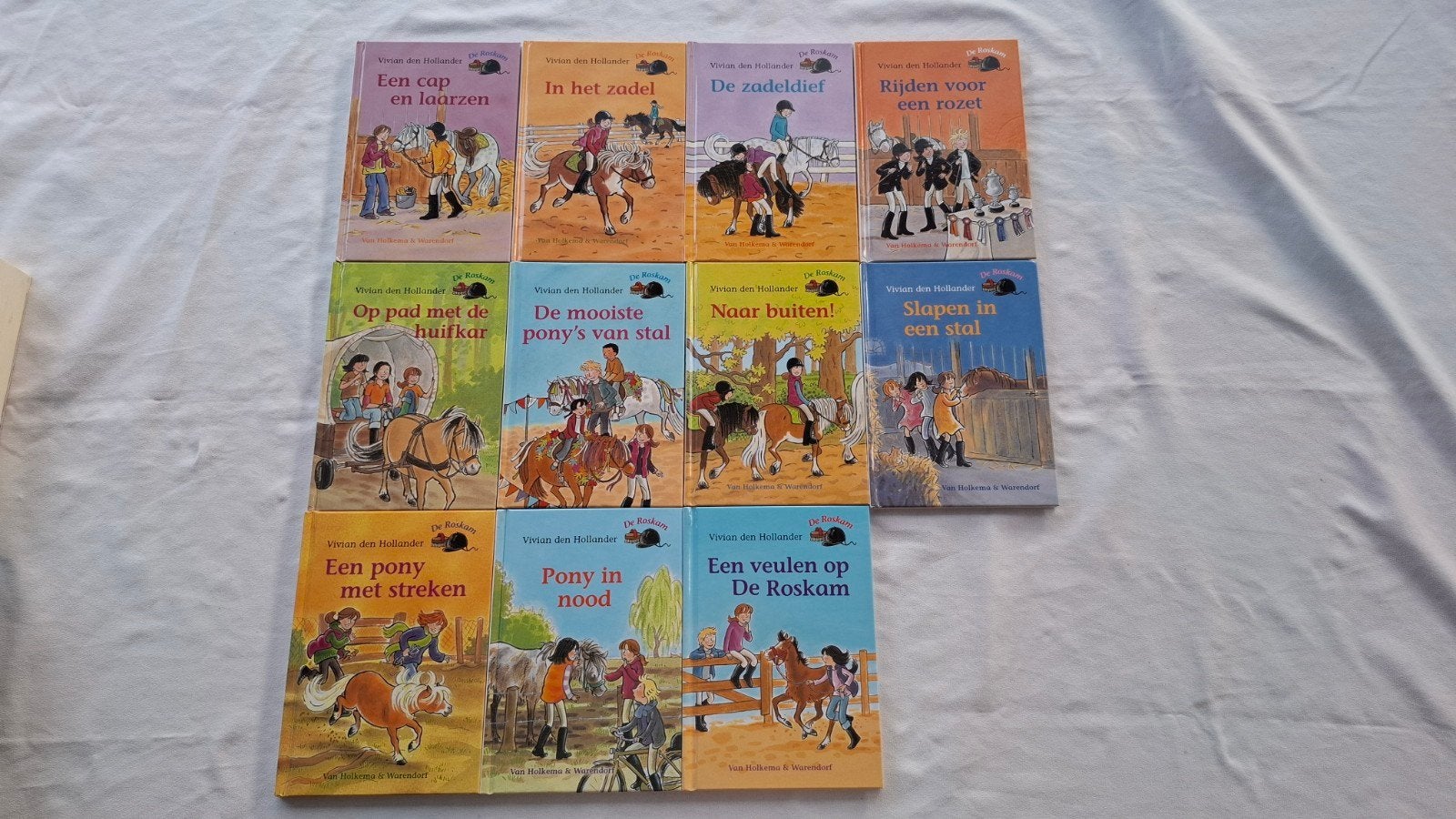 11x De Roskam boeken Vivian den Hollander paarden pony serie, Ophalen of Verzenden, Zo goed als nieuw, Vivian den Hollander, Fictie algemeen