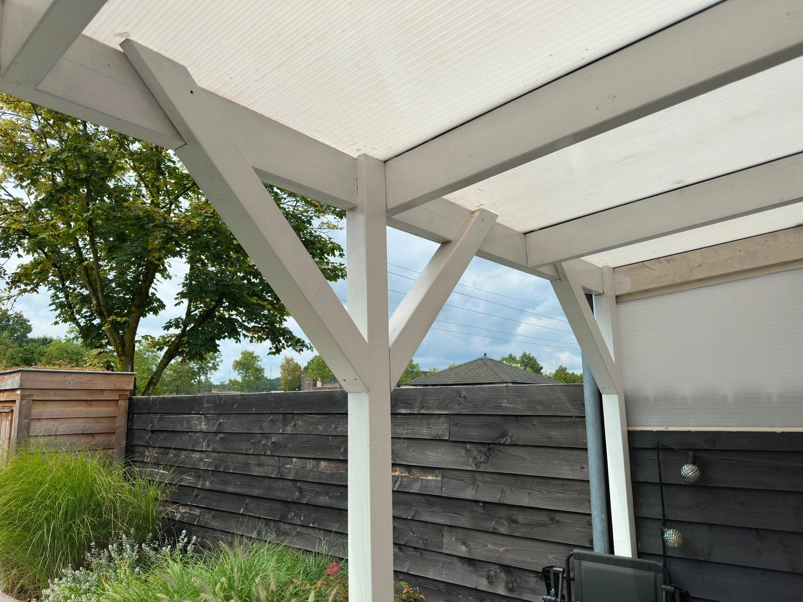 Gratis Veranda (hout en polycarbonaat), Ophalen, Gebruikt, Veranda