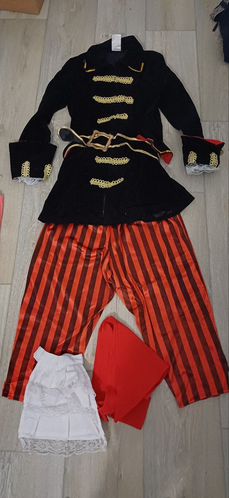 Piratenkostuum Funny Fashion - Maat 36/38 (S/M), Carnaval, Ophalen of Verzenden, Zo goed als nieuw, Kleding
