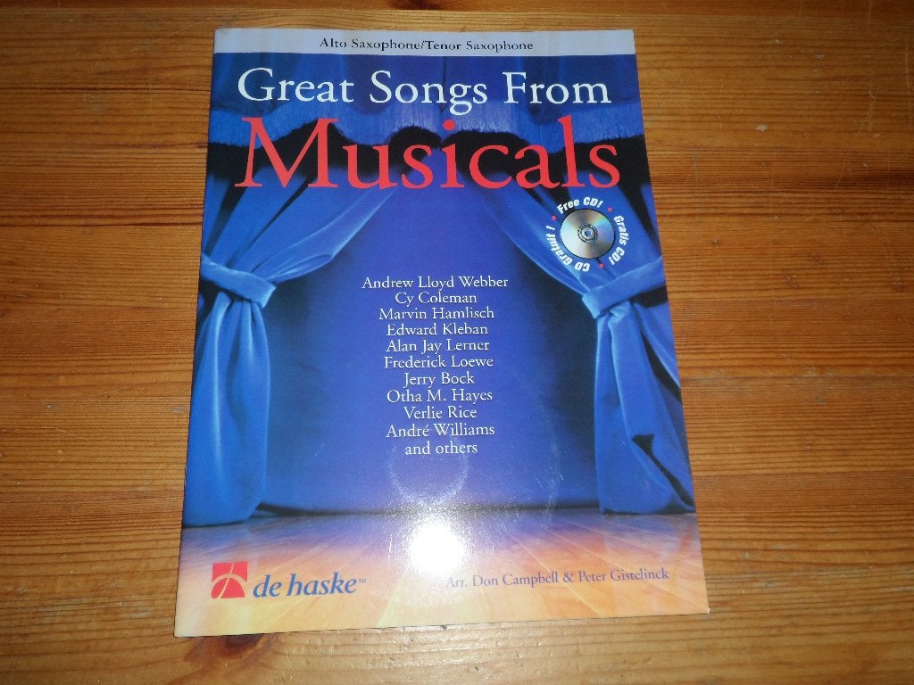 Great songs from musicals - campbell / gistelinck, Saxofoon, Nieuw, Ophalen of Verzenden, Artiest of Componist