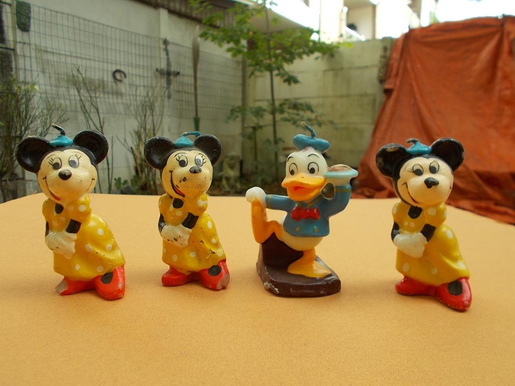 partijtje van 9 Disney figuurkaarsen, Ophalen, Overige figuren, Gebruikt, Beeldje of Figuurtje