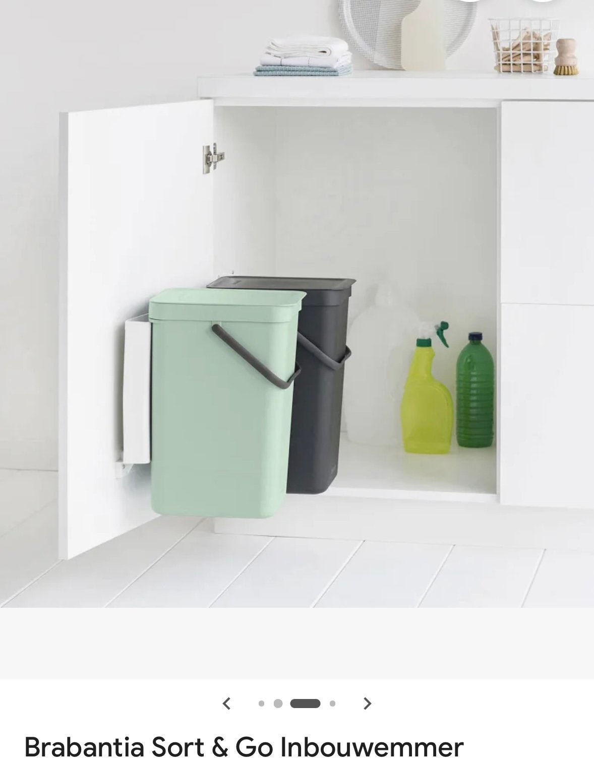 Brabantia sort&go 2x afvalbak 12L, Huis en Inrichting, Ophalen, Kunststof