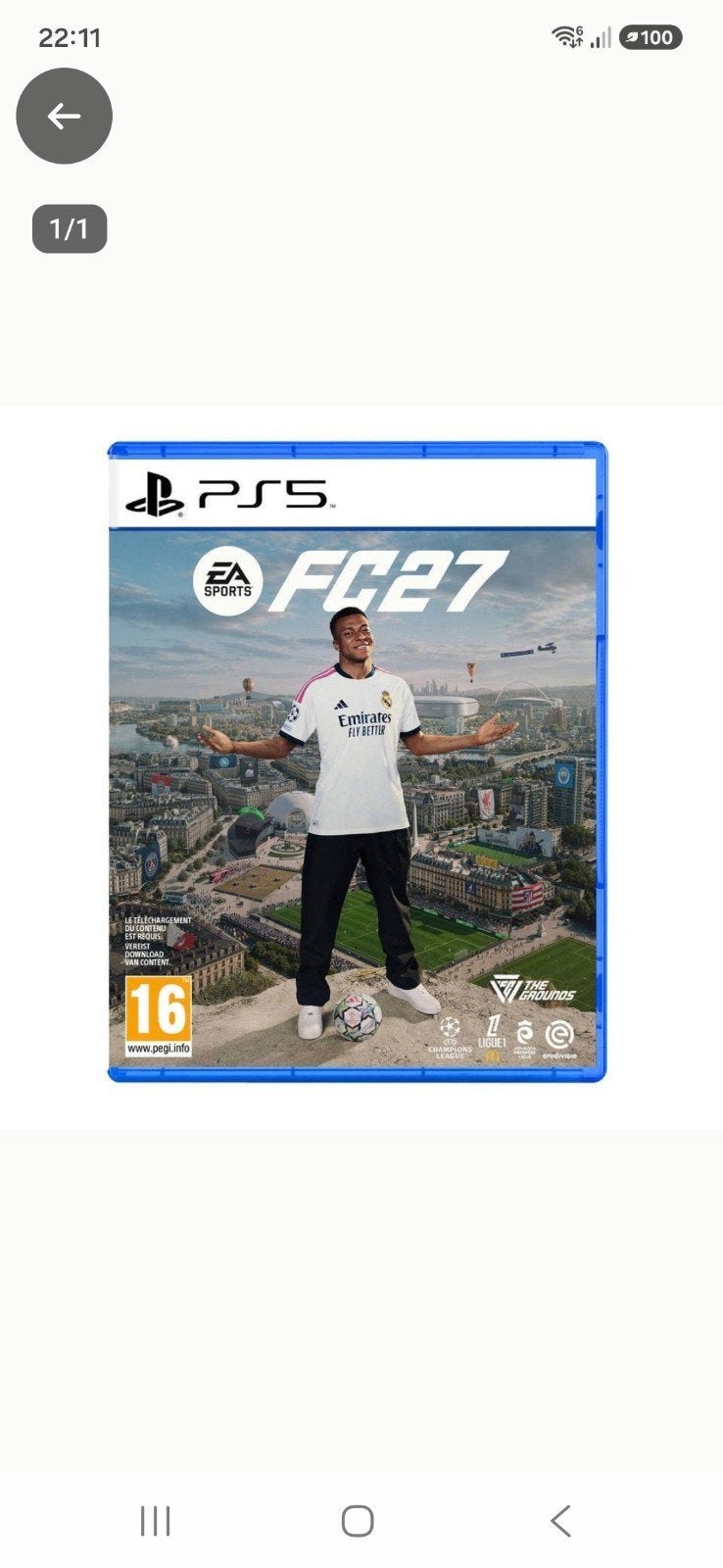 ik ben op zoek naar FC 27 voor de PS5, Ophalen, Zo goed als nieuw