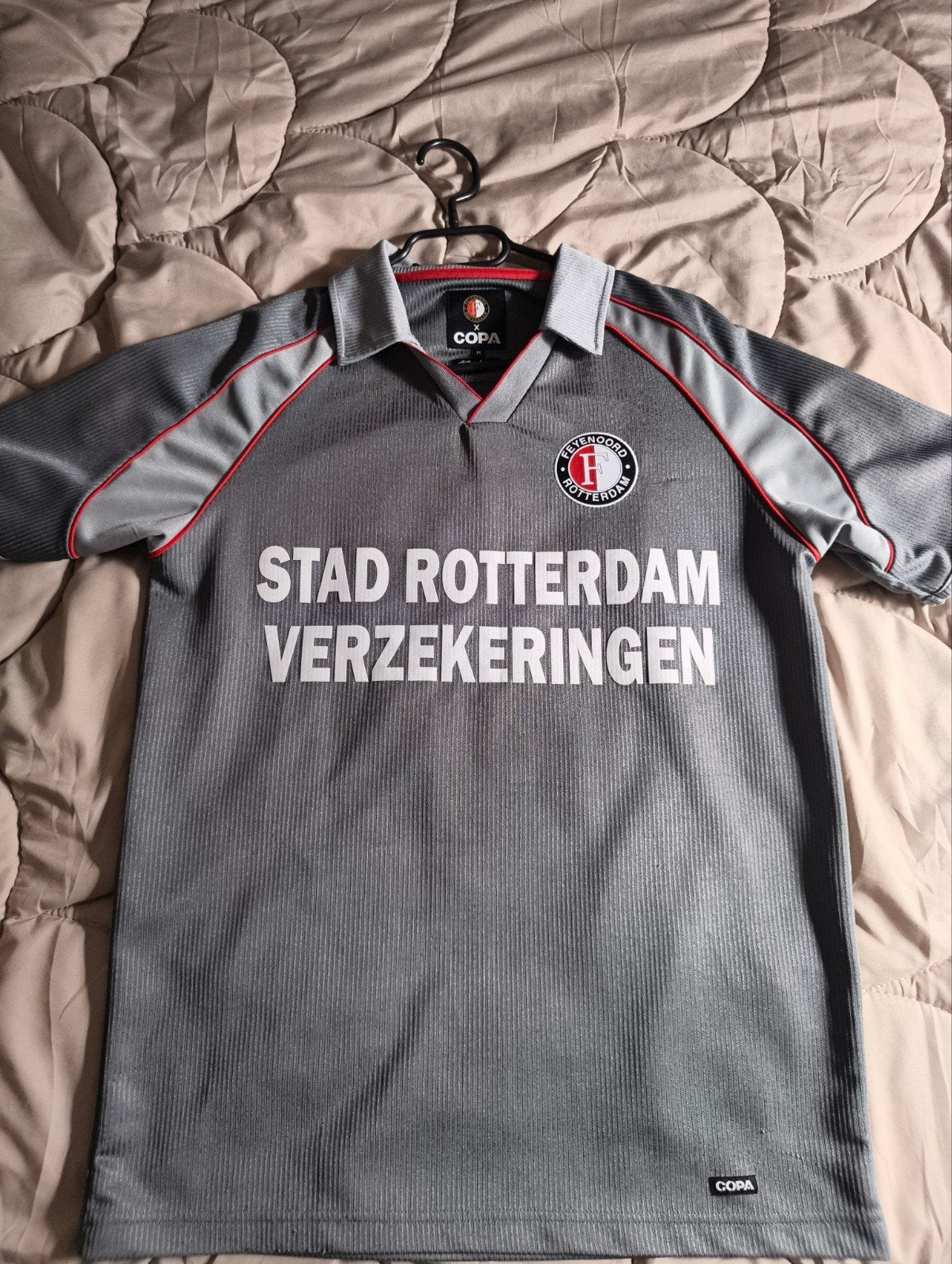 Feyenoord x COPA Retro Shirt Maat M - Grijs, Maat 48/50 (M), Ophalen of Verzenden, Zo goed als nieuw, COPA