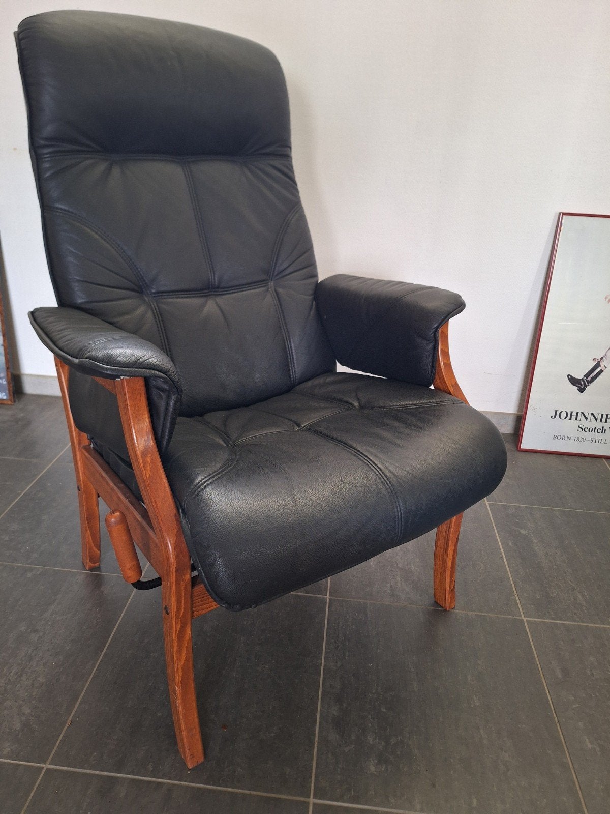 2 x Scandinavische verstelbare fauteuils midcentury, Ophalen, Zo goed als nieuw, 75 tot 100 cm, 50 tot 75 cm