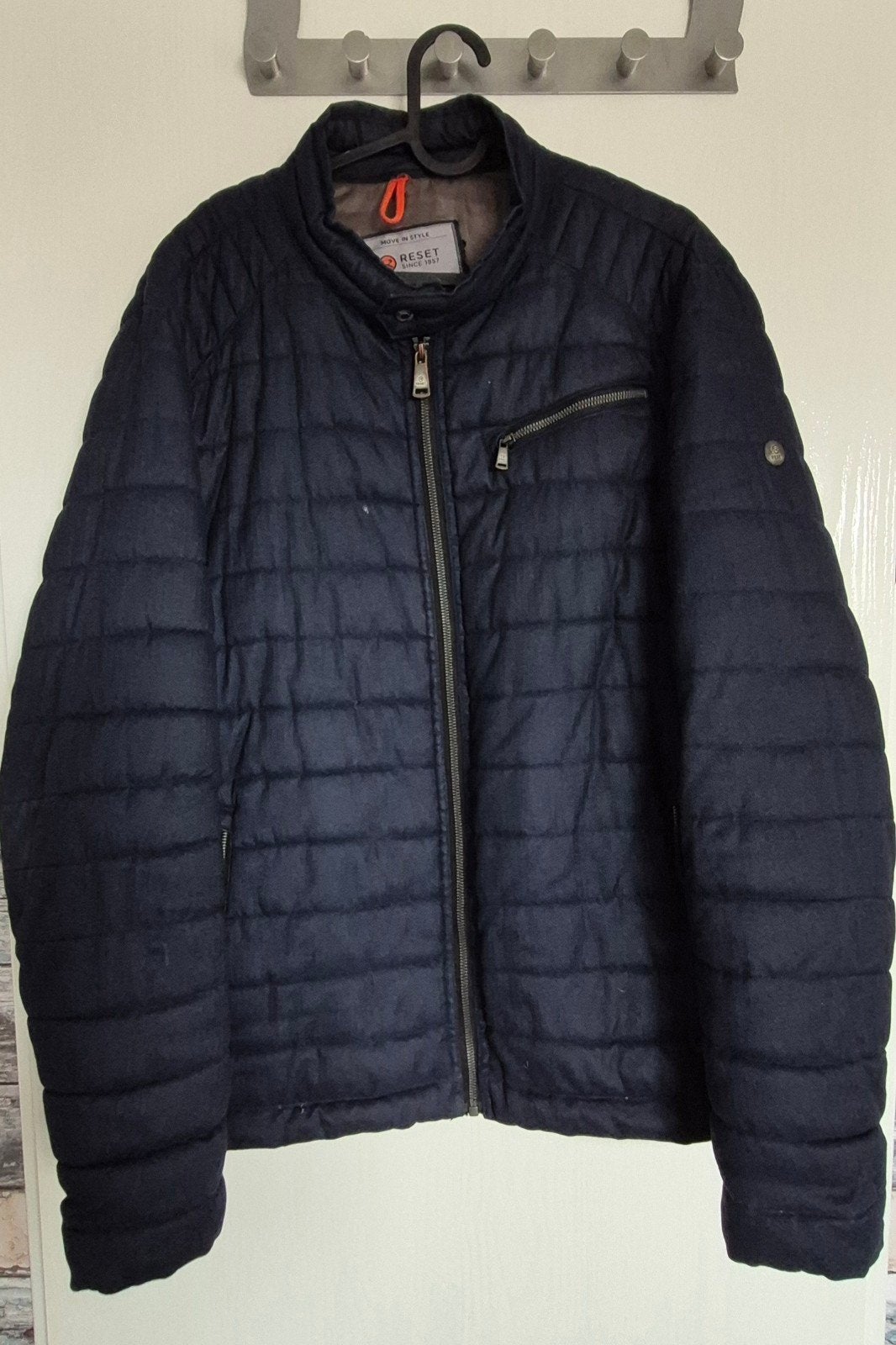 Reset herenjas mt 56, Kleding | Heren, Ophalen of Verzenden, Maat 56/58 (XL), Blauw, Reset