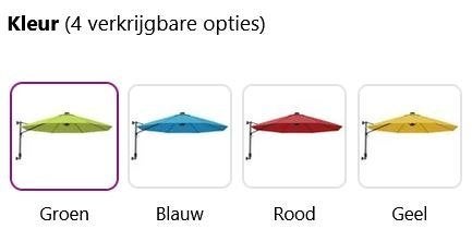Wandparasol muurparasol parasol 290 cm + LED GRATIS BEZORGD!, Tuin en Terras, Parasols, Verstelbaar, Verzenden, Nieuw, 2 tot 3 meter