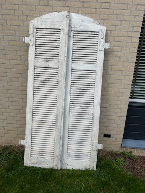 antieke houten luiken. Franse stijl.brocante, vintage, Antiek en Kunst, Ophalen