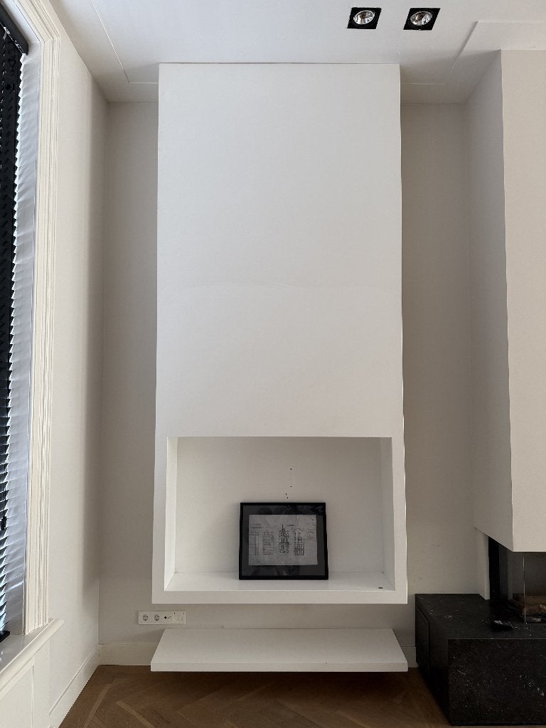 Luxe en hoog tv-meubel  (gratis af te halen), Ophalen, Wit hoogglans, Gebruikt, 100 tot 150 cm