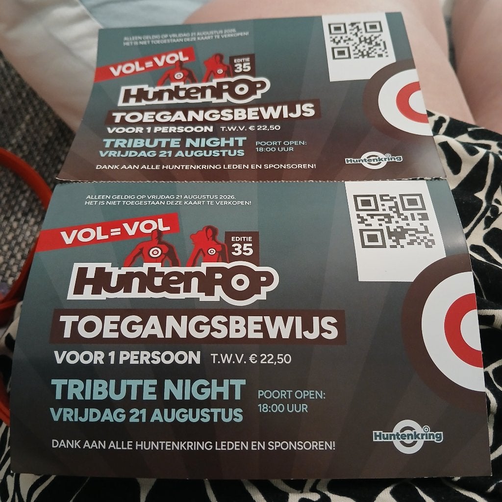 Huntenpop kaartjes, Twee personen
