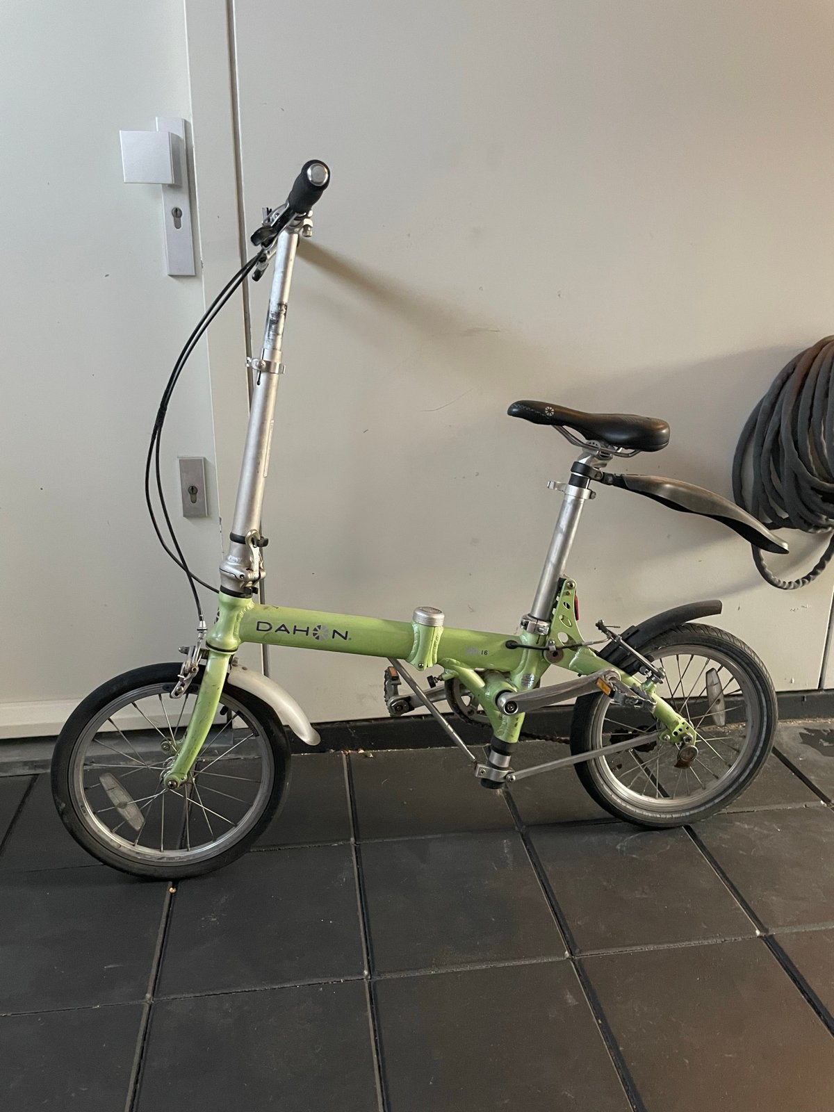 Dahon Jifo 16 Vouwfiets - groen, Fietsen en Brommers, Fietsen | Vouwfietsen, Ophalen, Gebruikt, 14 tot 16 inch, Totaal opvouwbaar