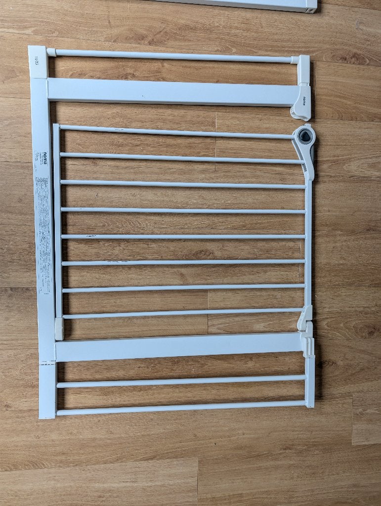 Een noma trapenhek met verlengstukken, Ophalen, Metaal of IJzer, Minder dan 100 cm, Klemhekje