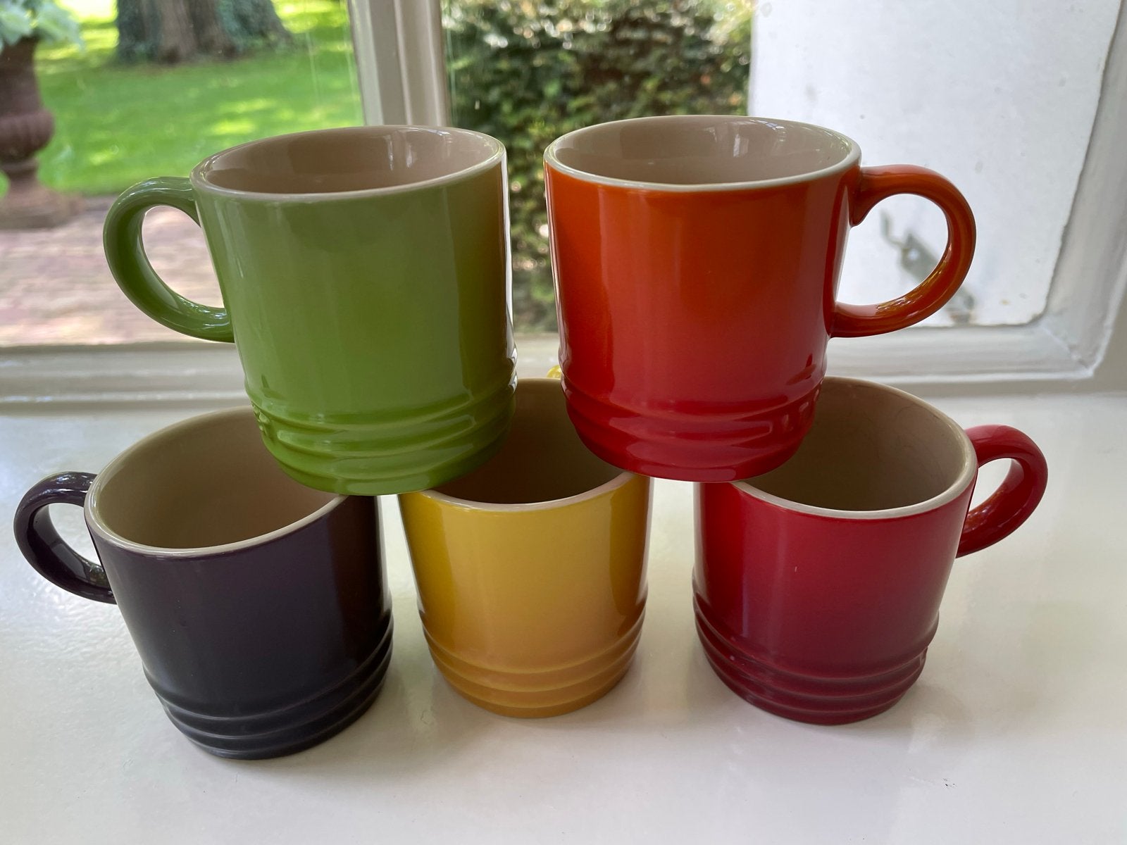 Le Creuset Espressomokjes - Set van 5 in Diverse Kleuren, Ophalen of Verzenden, Keramiek, Overige merken, Mok