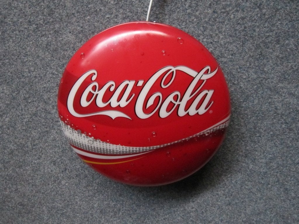 COCA COLA LAMP LICHTRECLAME, Verzamelen, Merken en Reclamevoorwerpen, Ophalen, Zo goed als nieuw, Lichtbak of (neon) lamp