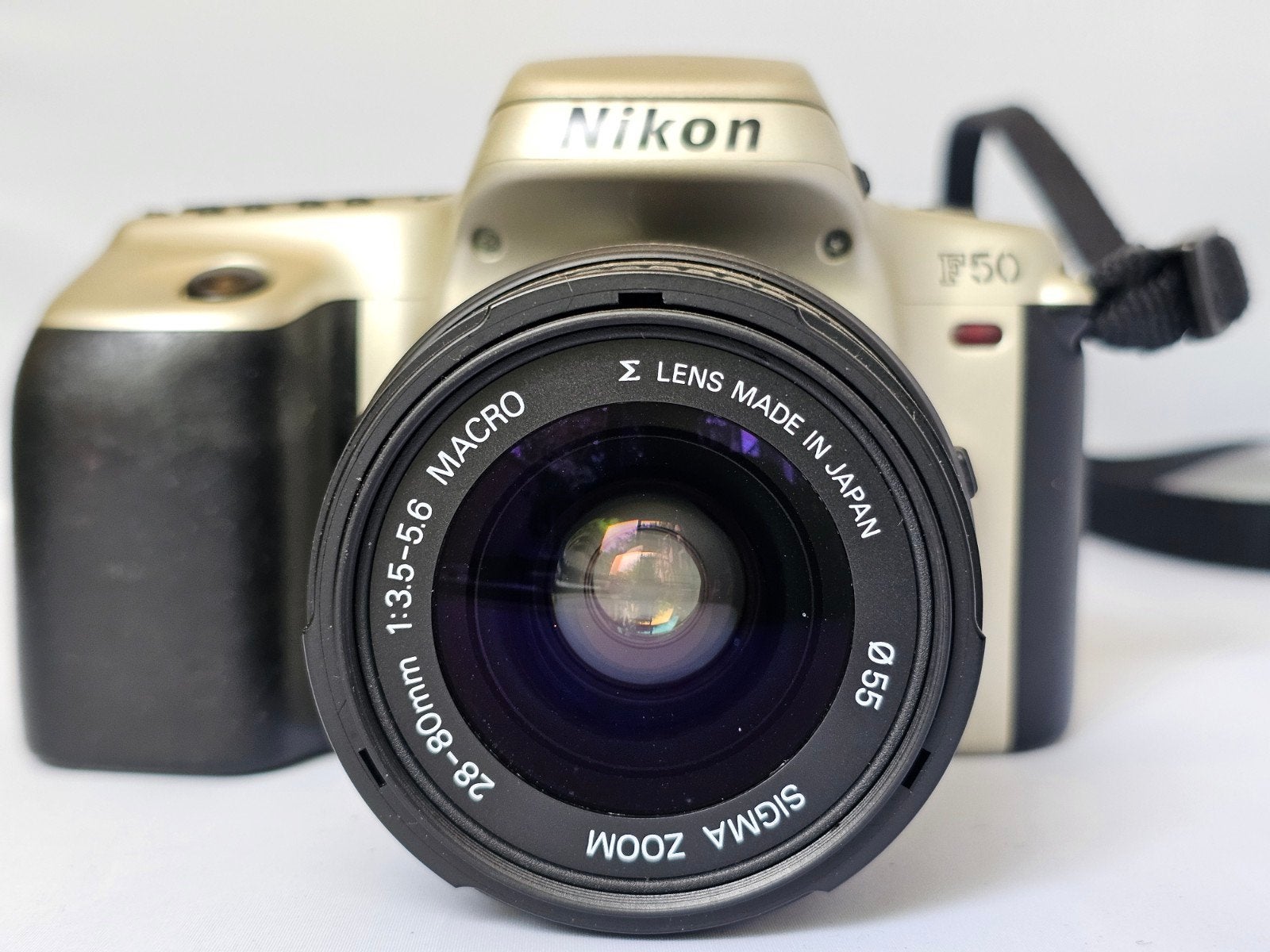 Nikon F50 spiegelreflexcamera + Sigma 28-80 macro objectief, Ophalen of Verzenden, Gebruikt, Spiegelreflex, Nikon